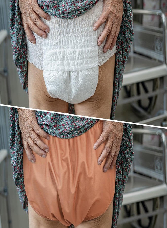 Breathffy 6 Pcs Adult Leakproof Incontinence Underwear for Women Men Pull on Cover Pant Washable Underpants Reusable Plastic Diaper Covers for Disabled, Elderly, Postpartum (Multicolored,X-Large) - Image 5